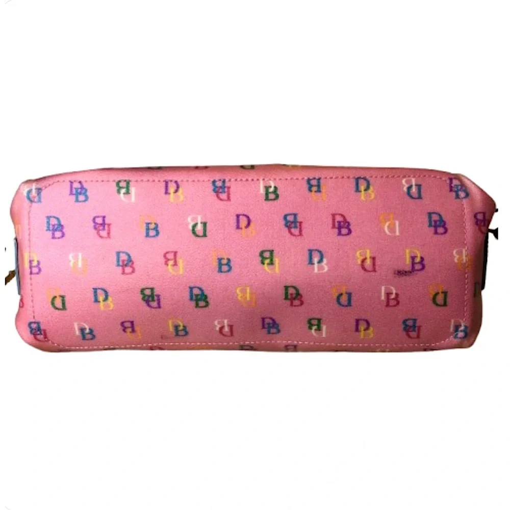 DOONEY BOURKE Pink Multicolor Rainbow DB Monogram Tote Shoulder Bag
